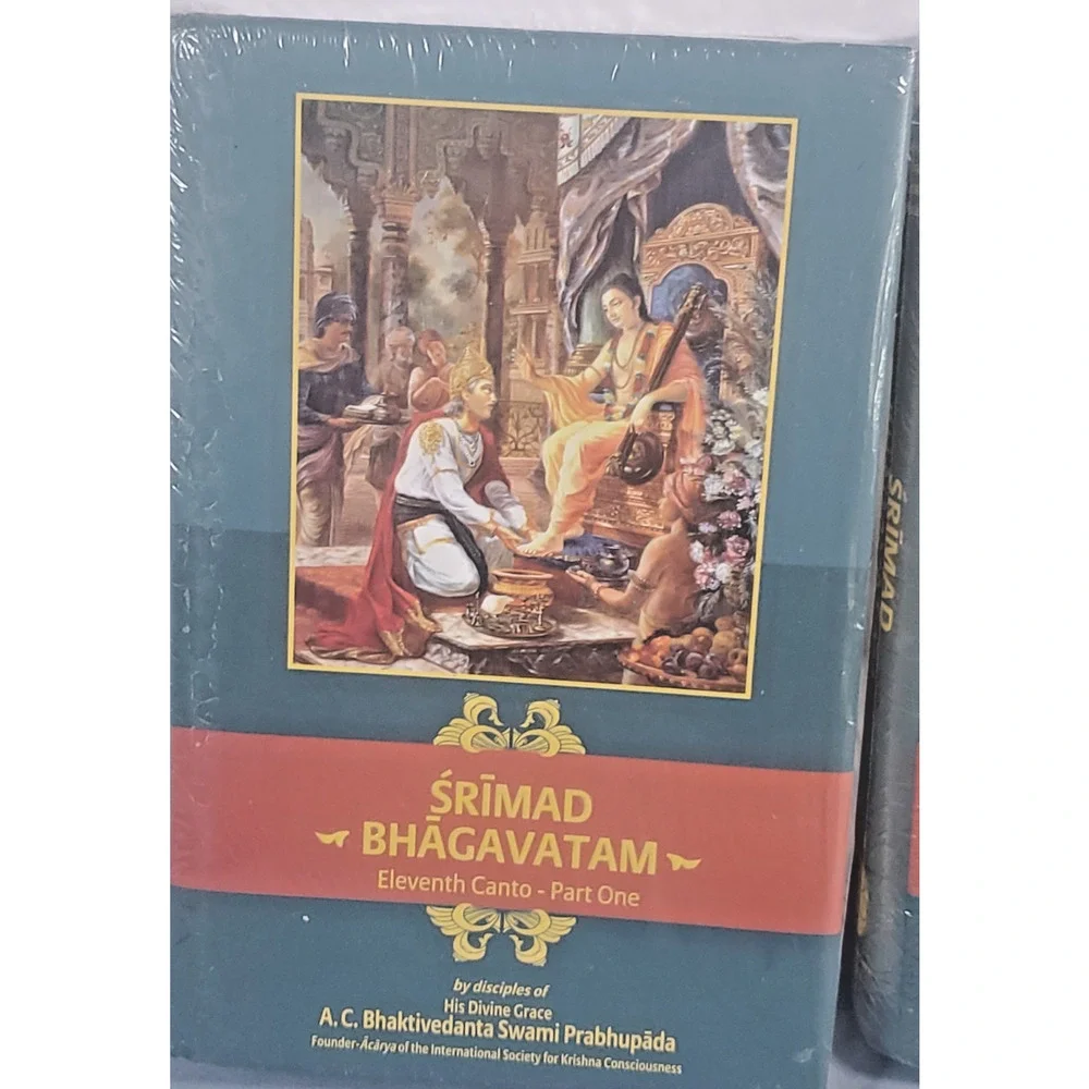 Srimad Bhagavatam 11th Canto Part 1 & 2 Lot Hardcover BBT Prabhupada Books NEW